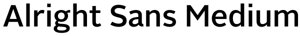 Alright Sans Medium Font