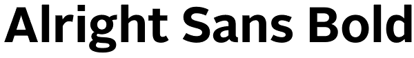 Alright Sans Bold Font