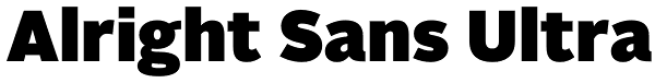 Alright Sans Ultra Font