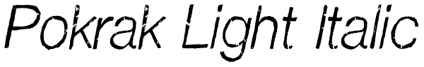 Pokrak Light Italic Font