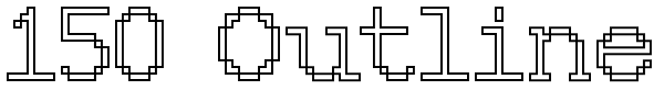 150 Outline Font