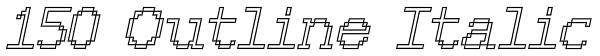 150 Outline Italic Font