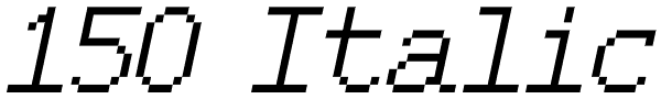 150 Italic Font