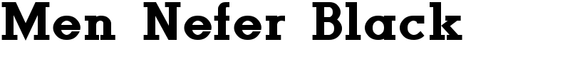 Men Nefer Black Font