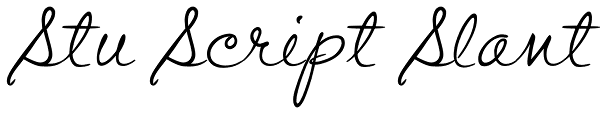 Stu Script Slant Font