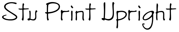 Stu Print Upright Font