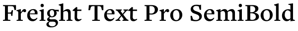 Freight Text Pro SemiBold Font