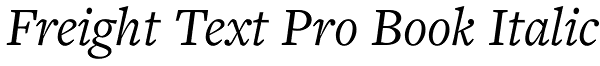 Freight Text Pro Book Italic Font