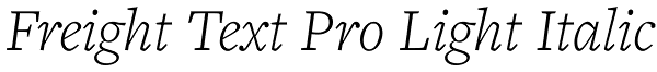 Freight Text Pro Light Italic Font
