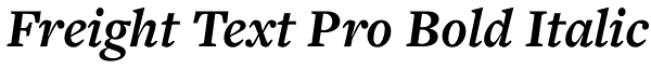 Freight Text Pro Bold Italic Font
