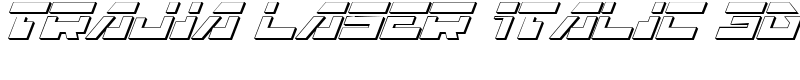 Trajia Laser Italic 3D Font
