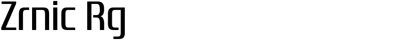 Zrnic Rg Font
