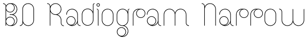 BD Radiogram Narrow Font