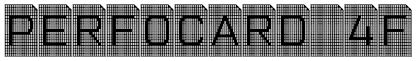 Perfocard 4F Font