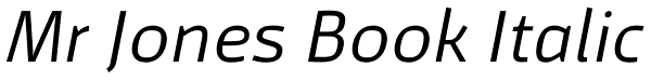 Mr Jones Book Italic Font