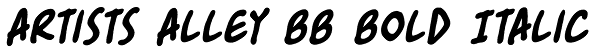 Artists Alley BB Bold Italic Font