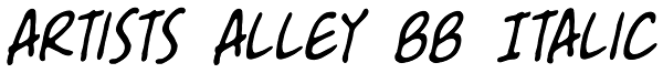 Artists Alley BB Italic Font