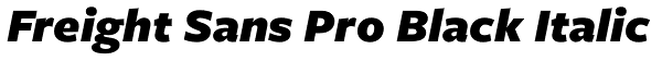 Freight Sans Pro Black Italic Font