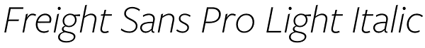 Freight Sans Pro Light Italic Font