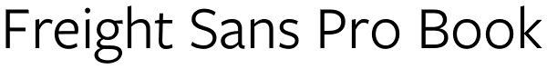 Freight Sans Pro Book Font