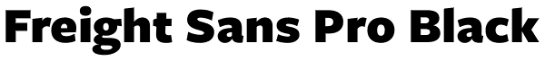 Freight Sans Pro Black Font