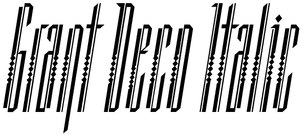 Grant Deco Italic Font