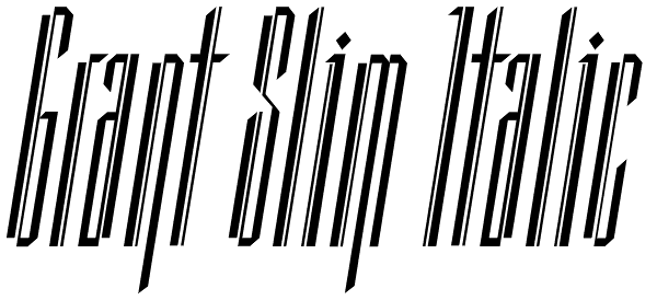 Grant Slim Italic Font