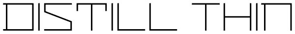 Distill Thin Font