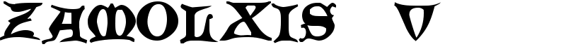 Zamolxis  V Font