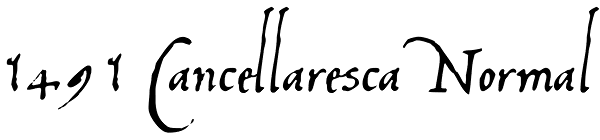 1491 Cancellaresca Normal Font