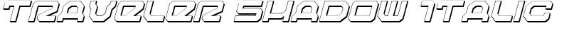 Traveler Shadow Italic Font