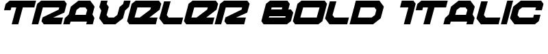 Traveler Bold Italic Font