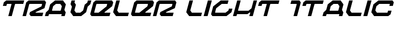 Traveler Light Italic Font