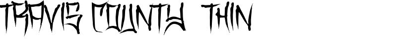 Travis County Thin Font