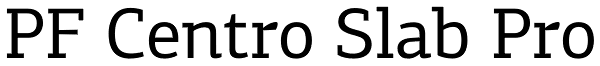 PF Centro Slab Pro Font