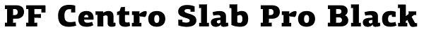PF Centro Slab Pro Black Font