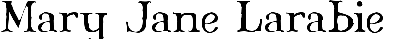 Mary Jane Larabie Font