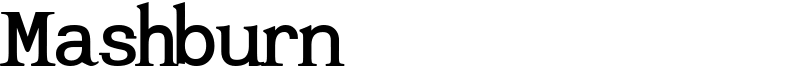 Mashburn Font
