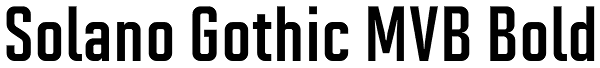 Solano Gothic MVB Bold Font