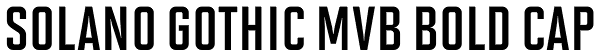 Solano Gothic MVB Bold Cap Font