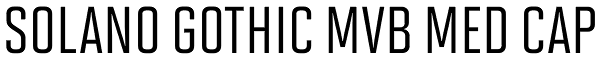 Solano Gothic MVB Med Cap Font