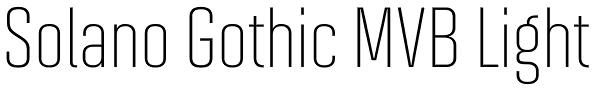 Solano Gothic MVB Light Font