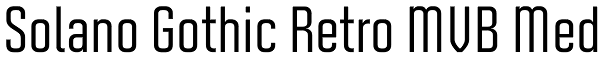 Solano Gothic Retro MVB Med Font