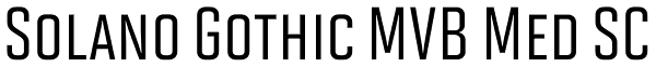 Solano Gothic MVB Med SC Font