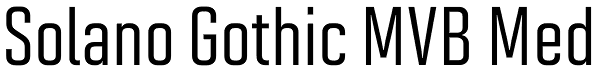 Solano Gothic MVB Med Font