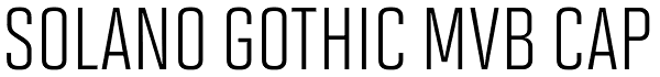 Solano Gothic MVB Cap Font