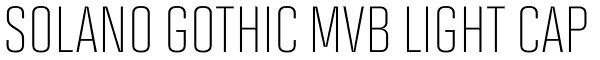 Solano Gothic MVB Light Cap Font
