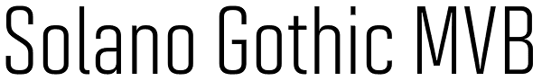 Solano Gothic MVB Font
