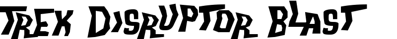 Trek Disruptor Blast Font