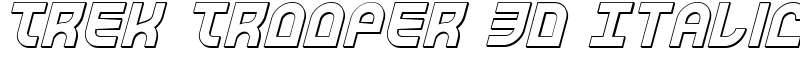 Trek Trooper 3D Italic Font